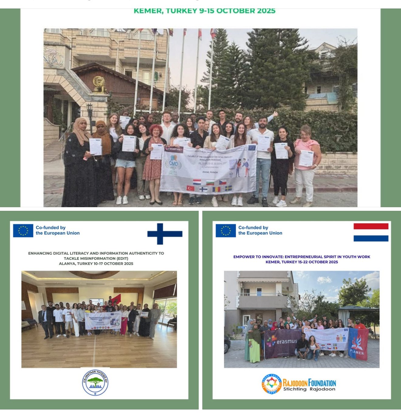 Three Erasmus+ Projects, One Shared Mission: Empowering Europe’s Changemakers!